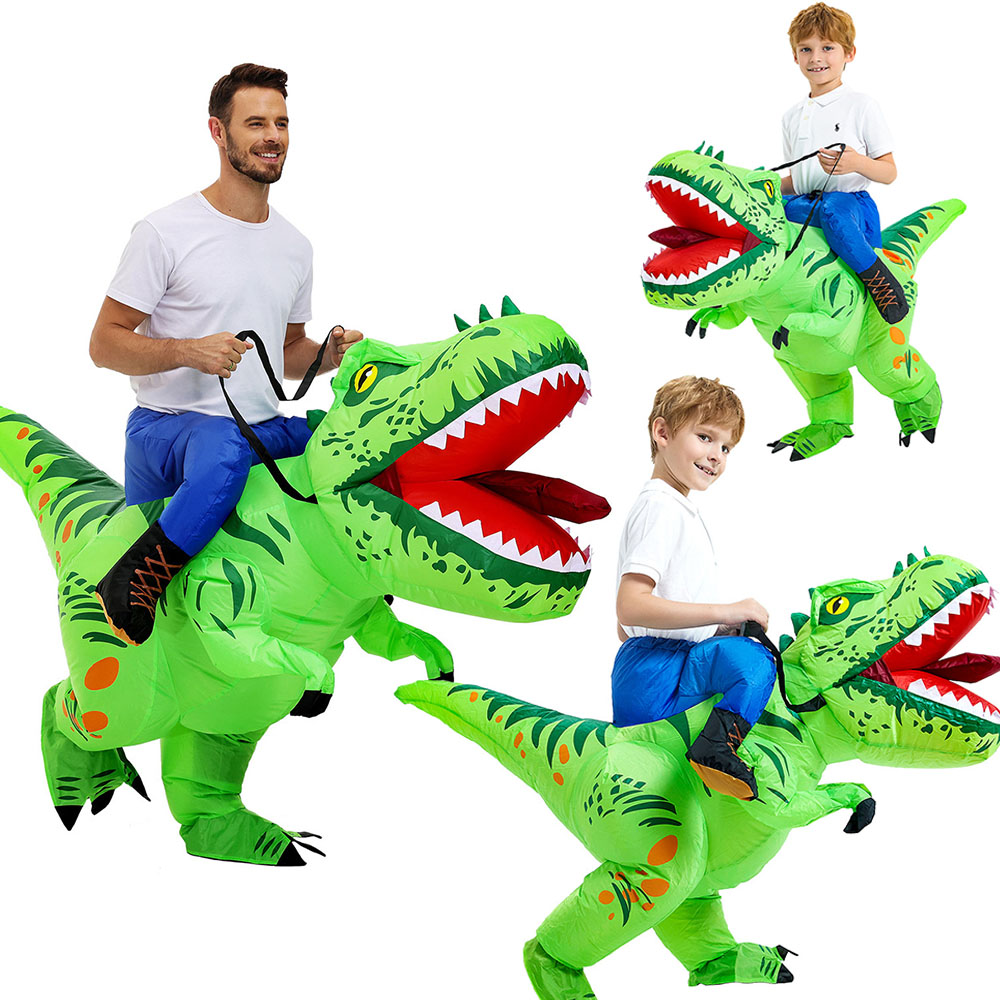 Inflatable Dinosaur Costume Adult - ชุดไดโนเสาร์เป่าลมสำหรับเด็ก/ผู้ใหญ่ ชุดคอสเพลย์อนิเมะ ชุดเล่นบทบาทสมมติ ชุดแสดงสำหรับเด็กอนุบาล งานปาร์ตี้ งานเทศกาล