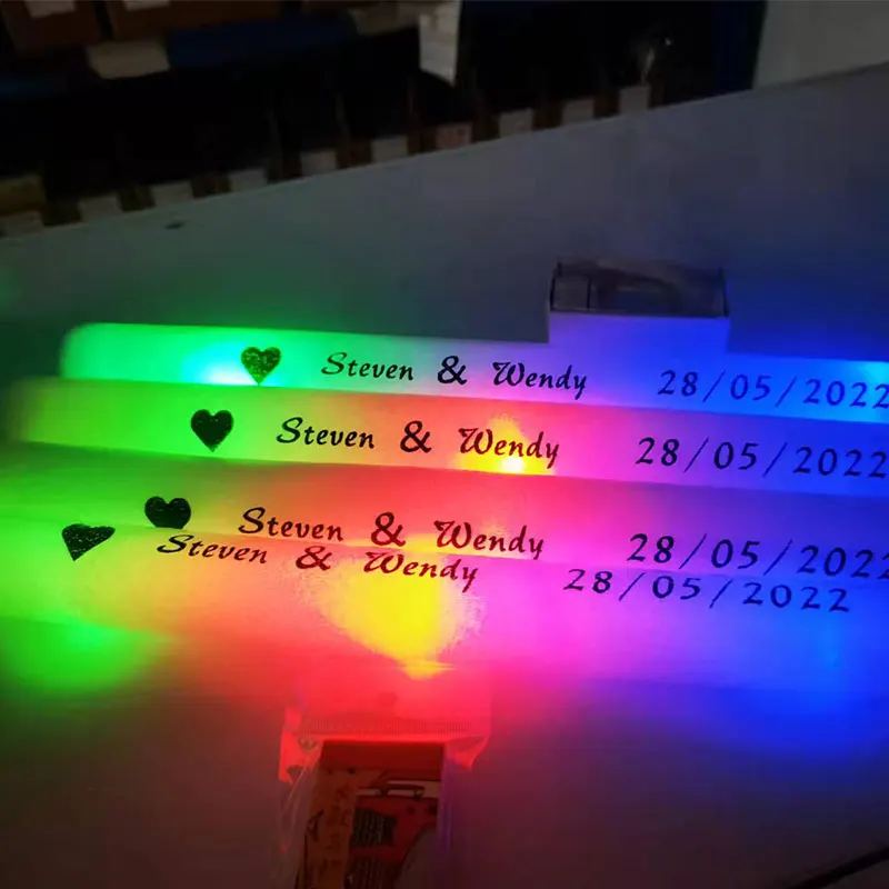 Flashing Led Foam Sticks Party - แท่งไฟ LED แท่งโฟมเรืองแสง แท่งไฟกระพริบแบบกำหนดเอง แท่งไฟเรืองแสงในที่มืด สำหรับงานแต่งงานและงานปาร์ตี้