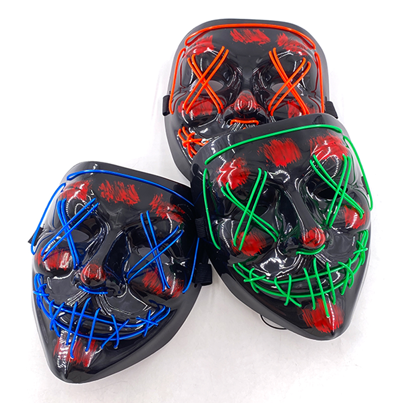 Led Purge Mask Halloween - หน้ากาก LED แบบไร้สาย 10 ชิ้น ขายส่ง