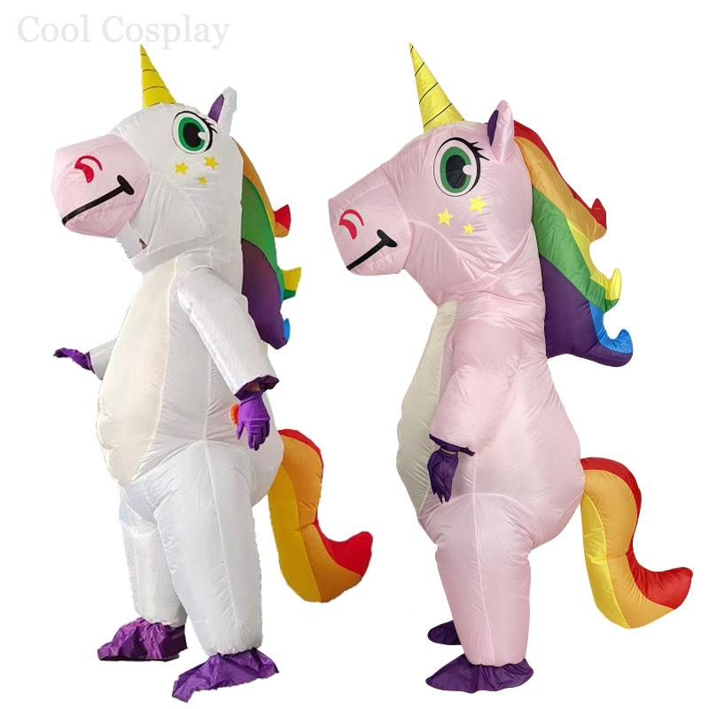 Inflatable Dinosaur Costume Adult - ชุดยูนิคอร์นไดโนเสาร์กระต่ายสำหรับผู้ใหญ่ ชุดสัตว์เป่าลมสำหรับเล่นบทบาทสมมติ ชุดสำหรับงานปาร์ตี้ฮาโลวีน ชุดแสดง ชุดสำหรับเทศกาล
