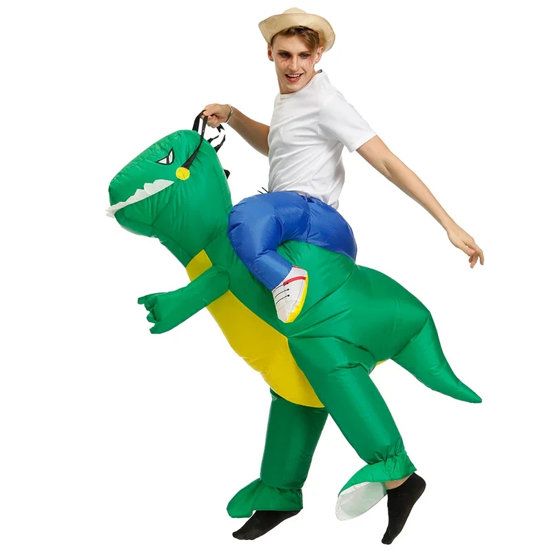 Inflatable Dinosaur Costume Adult - 2026 เสื้อผ้าไดโนเสาร์สำหรับเด็กผู้ใหญ่ ชุดคอสเพลย์ฮาโลวีน ชุดครอบครัวสำหรับพ่อแม่ลูก NVW6C