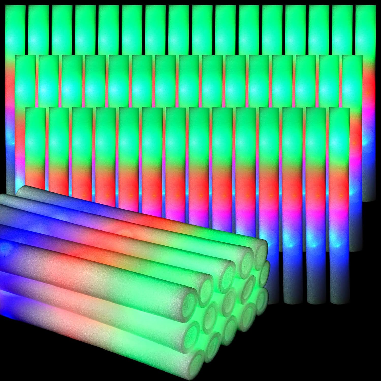 Flashing Led Foam Sticks Party - แท่งโฟม LED 102 ชิ้น แท่งเชียร์งานแต่งงาน 3