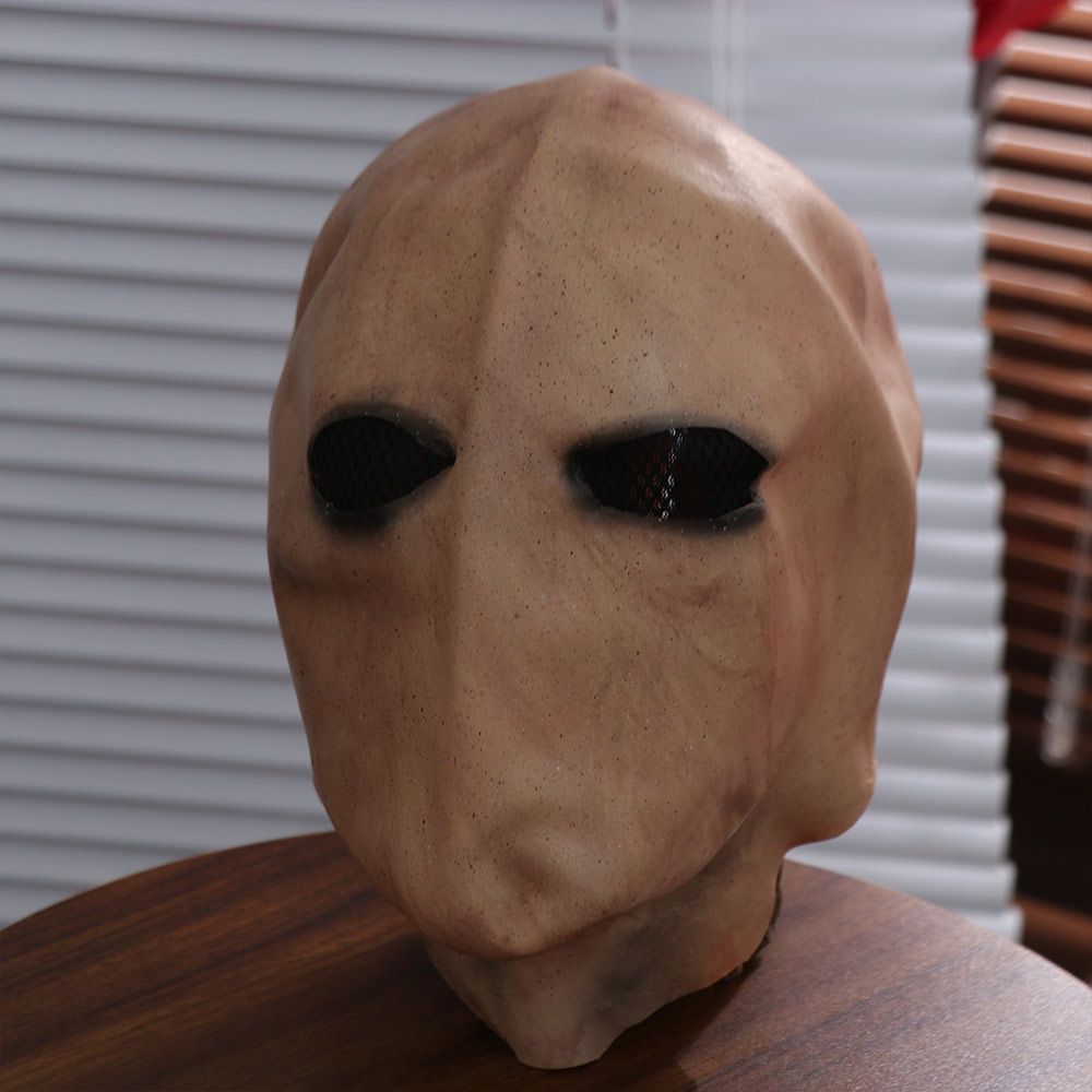 Latex Alien Mask Realistic - หน้ากากสลิมแมนสำหรับฮาโลวีน ไม่เป็นพิษ แต่งกายเป็นมนุษย์ต่างดาว หมวกยางลาเท็กซ์รูปหัวกะโหลก สมจริง 3