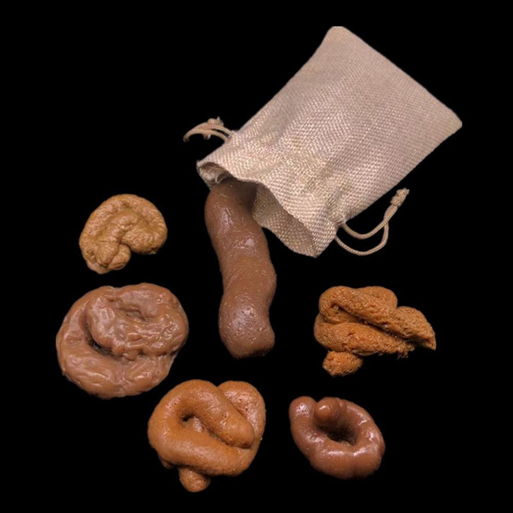 Fake Poop Gag Gift - ของเล่นแกล้งขำขัน 6 ชิ้น อุปกรณ์คลายเครียด ของเล่นบีบอัดรูปอุจจาระปลอม ของขวัญแกล้งขำขัน