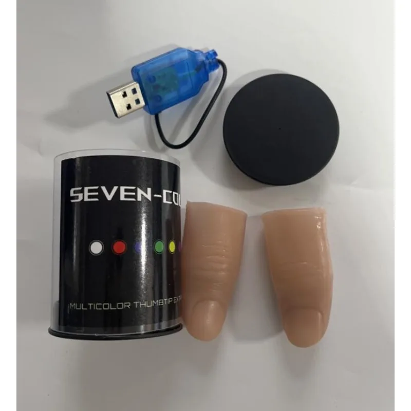 Thumb Tip Magic Trick Set - เจ็ดสี LED Light Thumb เคล็ดลับ SUPER