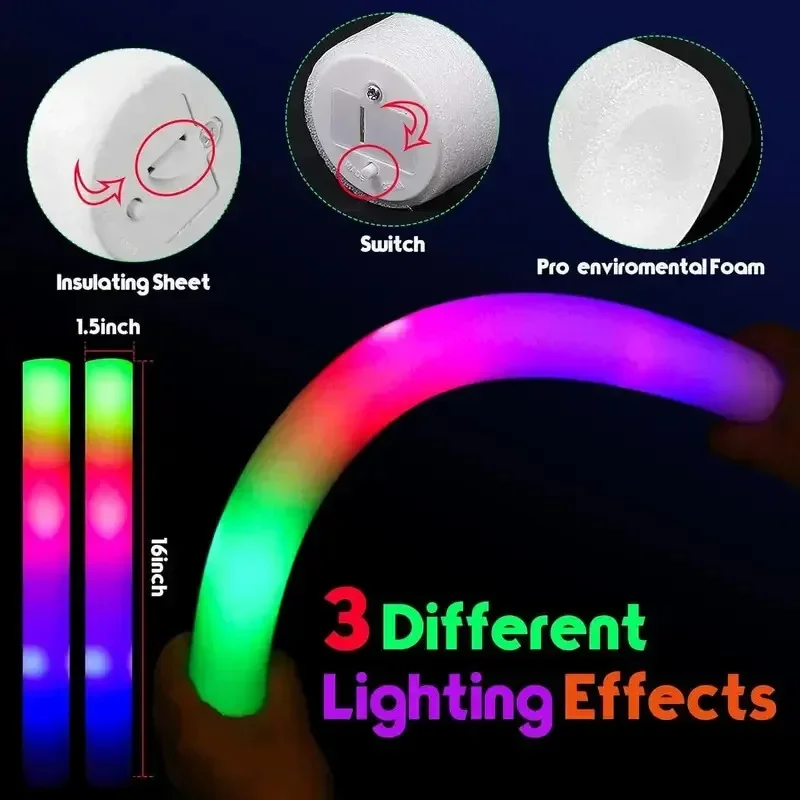 แท่งไฟโฟมเรืองแสง 30 ชิ้น พร้อ - Flashing Led Foam Sticks Party บทวิจารณ์และราคา