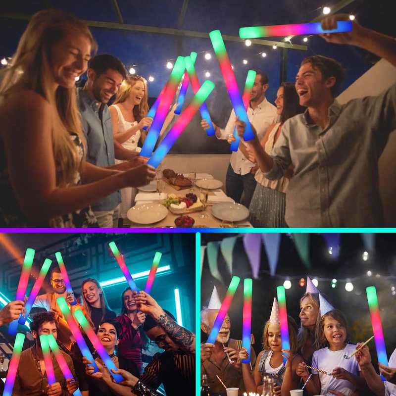 1/15/30 ชิ้นแท่งโฟมเรืองแสง LE - Flashing Led Foam Sticks Party บทวิจารณ์และราคา