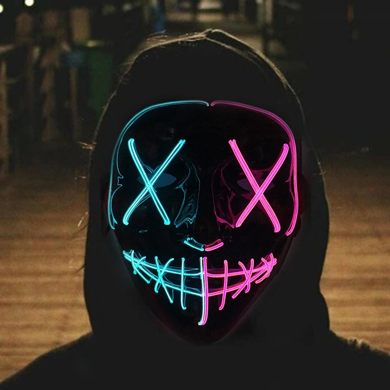 หน้ากากปาร์ตี้สยองขวัญไฟนีออนเ - Led Purge Mask Halloween บทวิจารณ์และราคา
