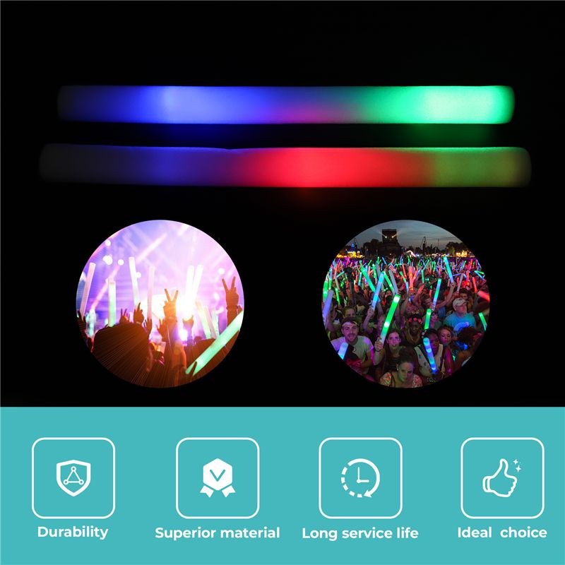 A68P-12 ชิ้นแท่งโฟมเรืองแสง, แ - Flashing Led Foam Sticks Party บทวิจารณ์และราคา