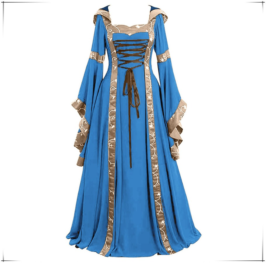 ชุดเดรสยาวสไตล์โกธิคยุคกลางสำห - Medieval Renaissance Dress Women บทวิจารณ์และราคา