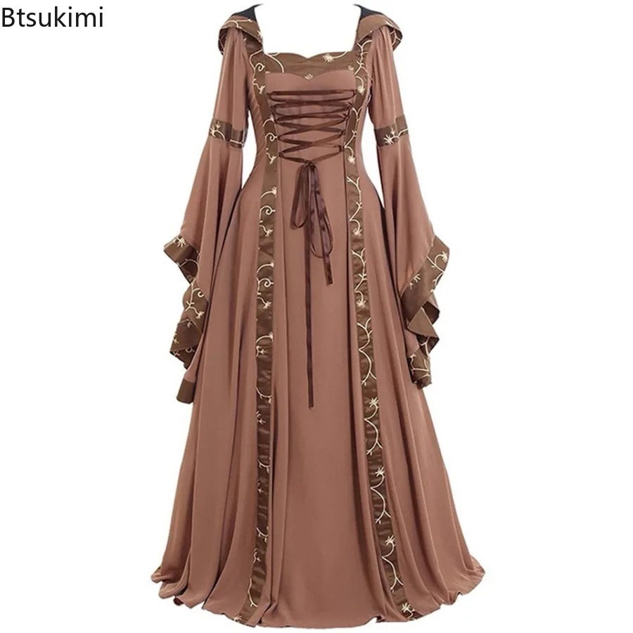 ชุดเดรสยาวสไตล์โกธิคยุคกลางสำห - Medieval Renaissance Dress Women บทวิจารณ์และราคา