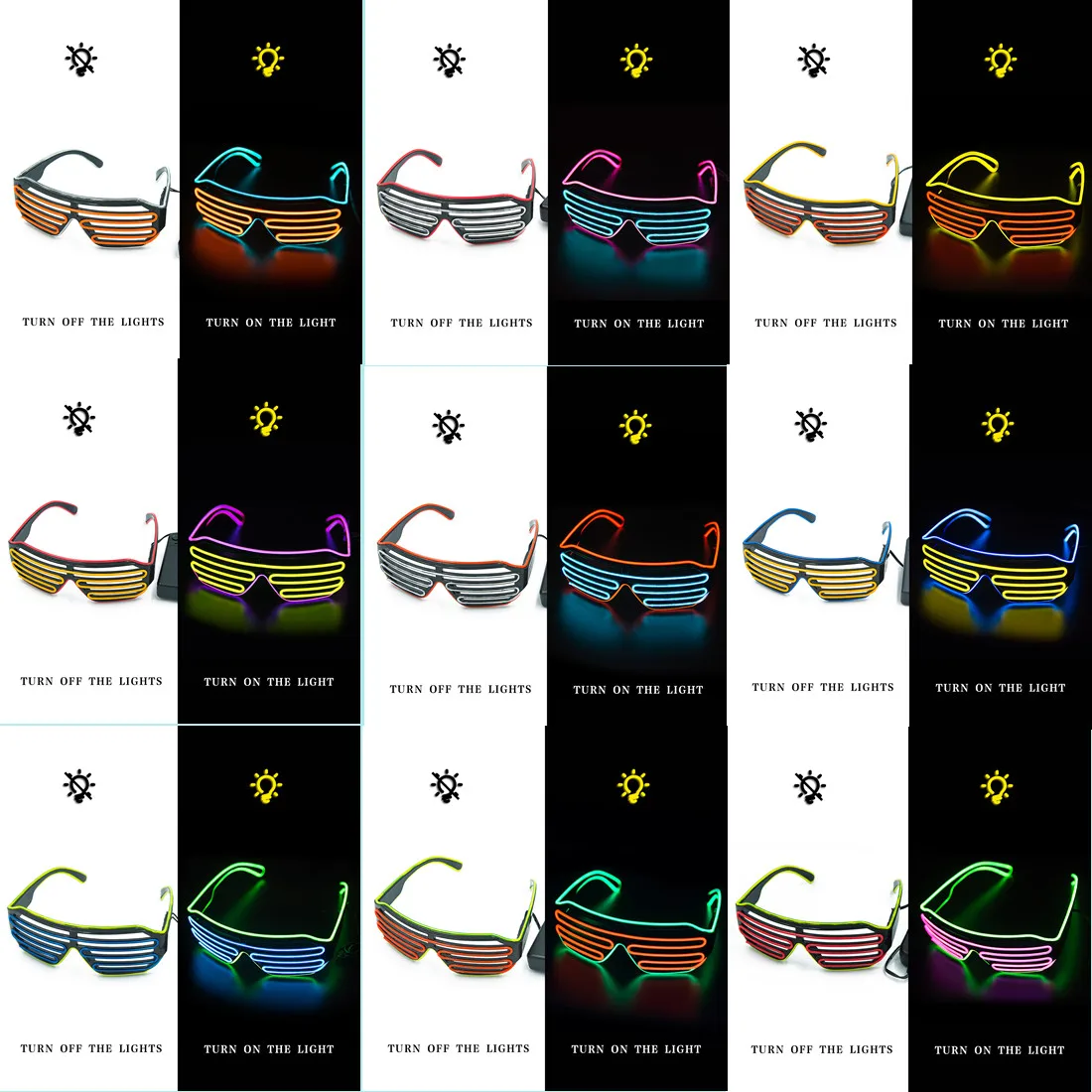 LED เรืองแสงแว่นตา Gafas Lumin - Glow In The Dark Party Glasses บทวิจารณ์และราคา
