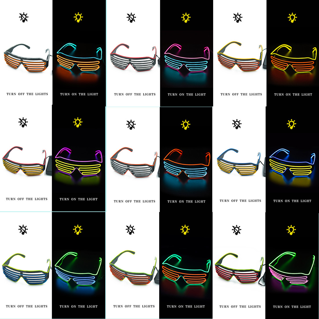 แว่นตาเรืองแสง LED Gafas Lumin - Glow In The Dark Party Glasses บทวิจารณ์และราคา