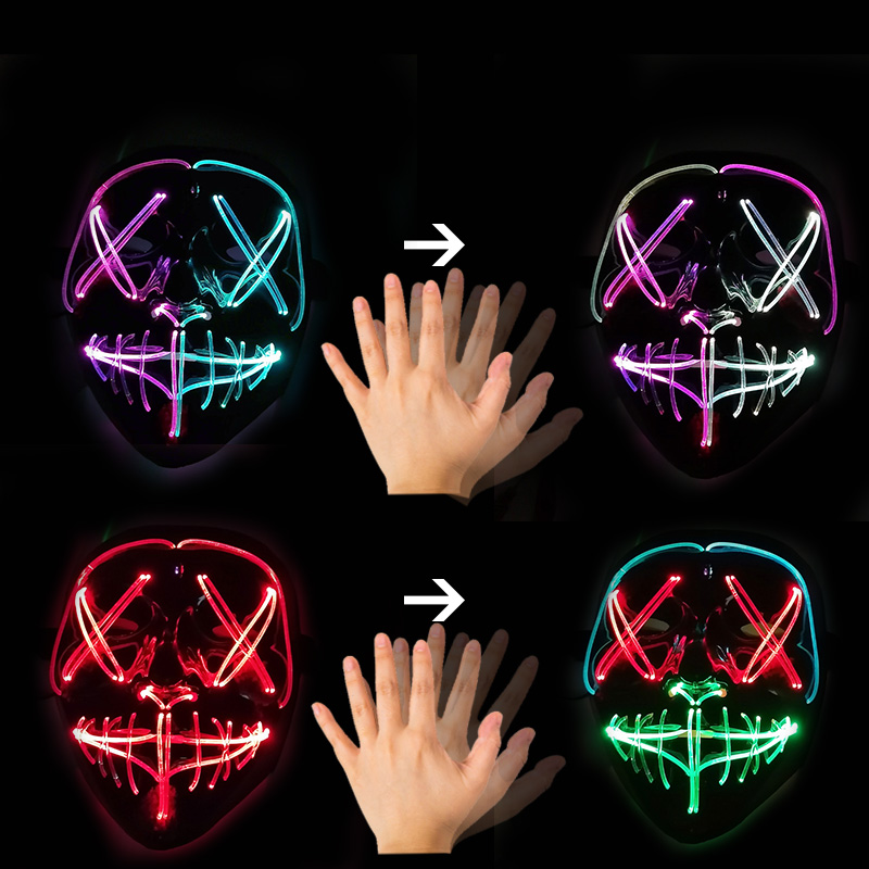 หน้ากาก LED ควบคุมด้วยท่าทาง ห - Led Purge Mask Halloween บทวิจารณ์และราคา