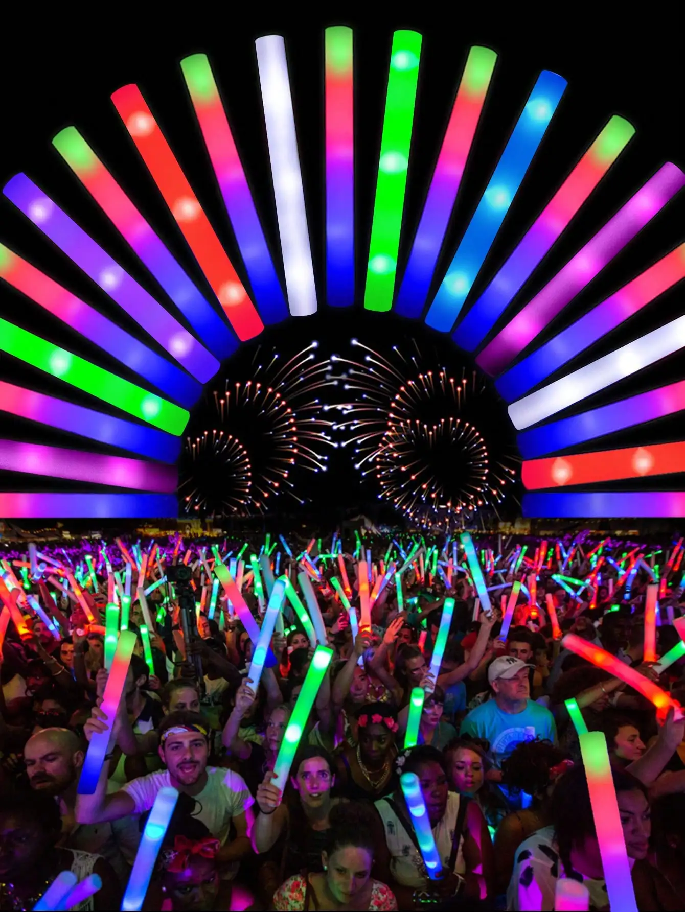 แท่งโฟมเรืองแสง LED 20/30 ชิ้น - Flashing Led Foam Sticks Party บทวิจารณ์และราคา