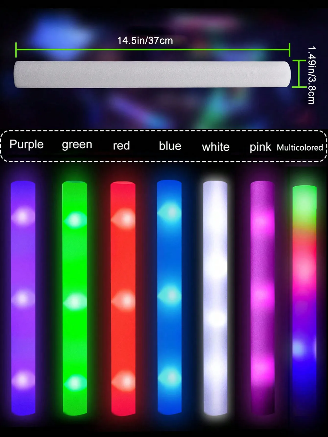 แท่งโฟมเรืองแสง LED 20/30 ชิ้น - Flashing Led Foam Sticks Party บทวิจารณ์และราคา