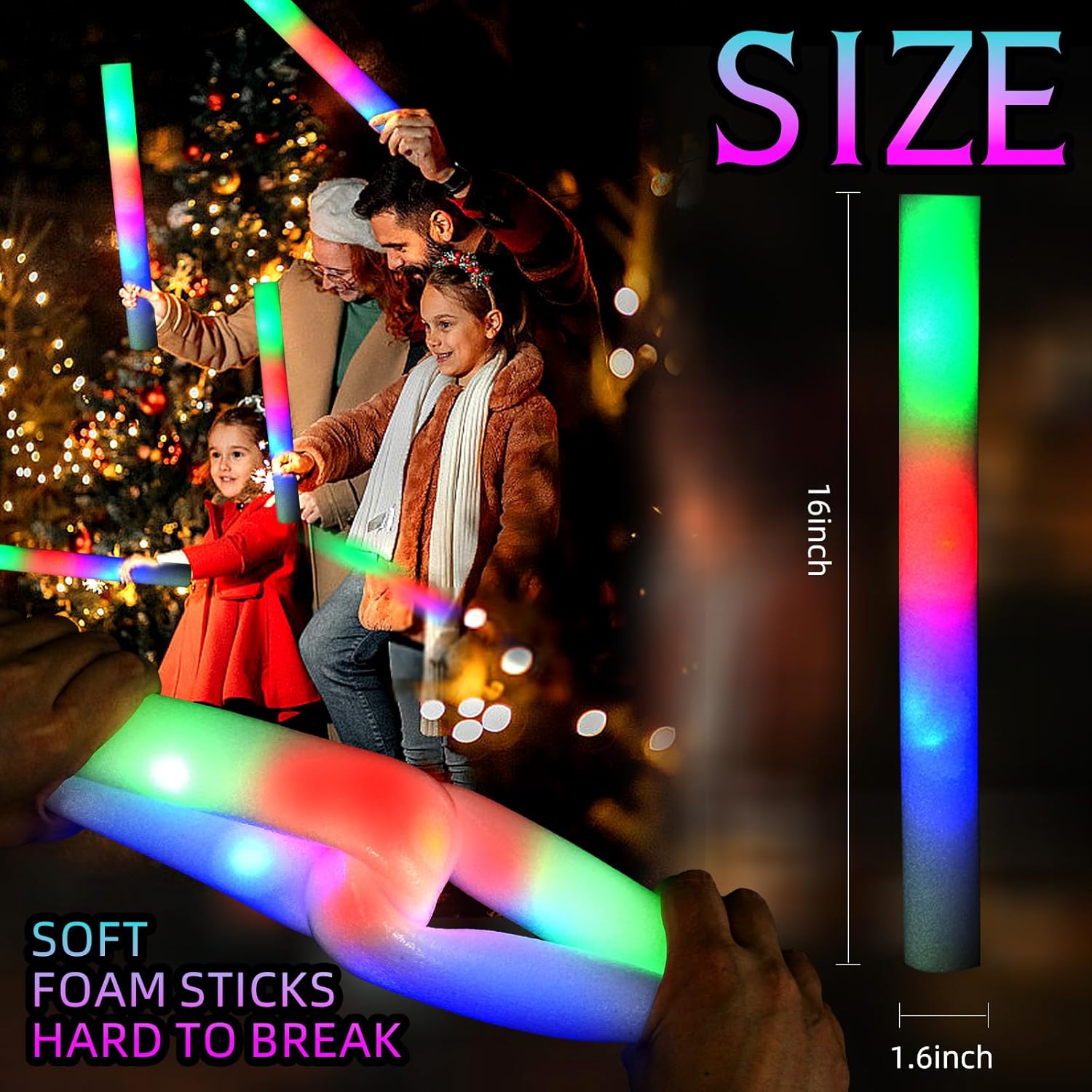 30 ชิ้นโฟม Glow Sticks 3 โหมดท - Flashing Led Foam Sticks Party บทวิจารณ์และราคา