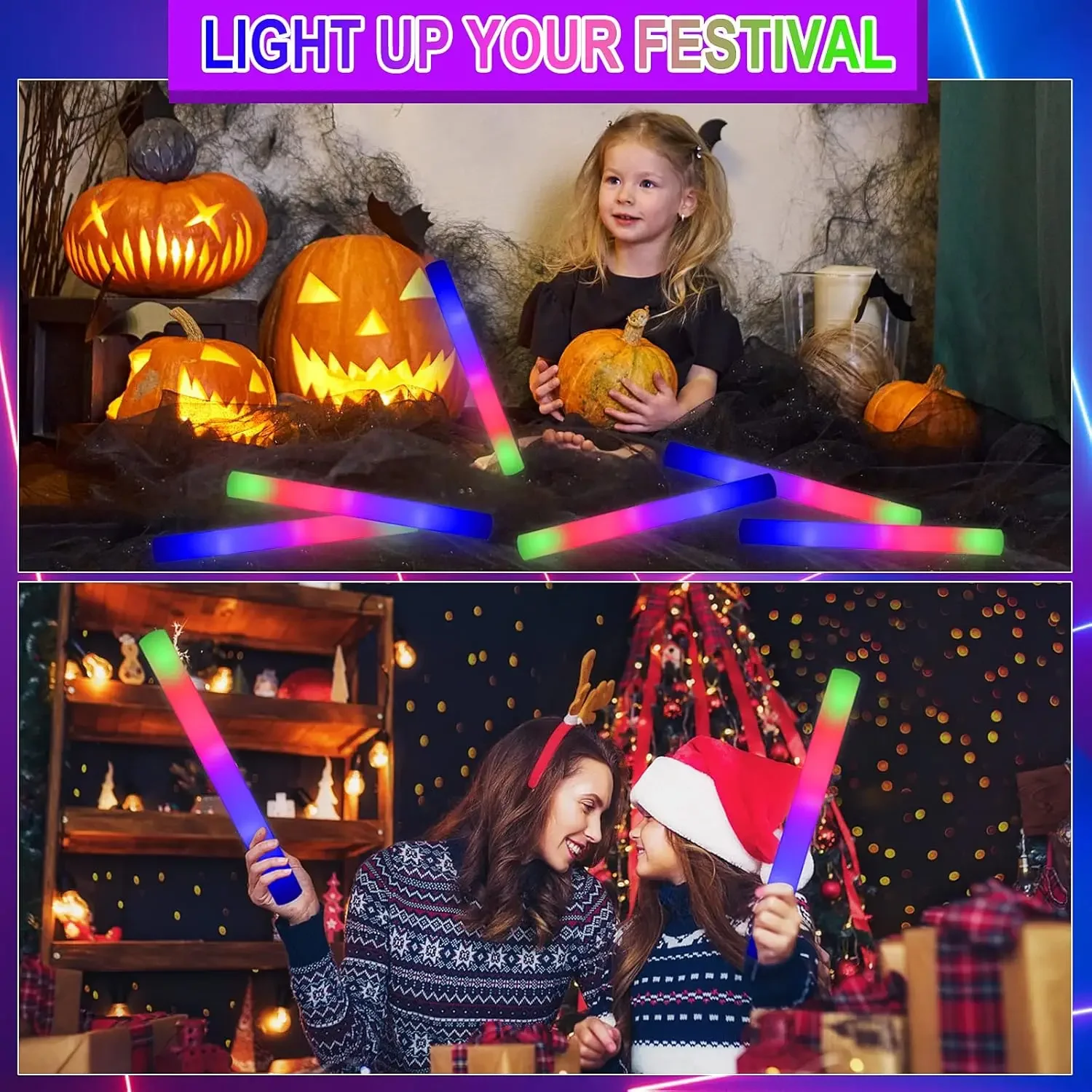 แท่งไฟ LED โฟมเรืองแสง 50 ชิ้น - Flashing Led Foam Sticks Party บทวิจารณ์และราคา