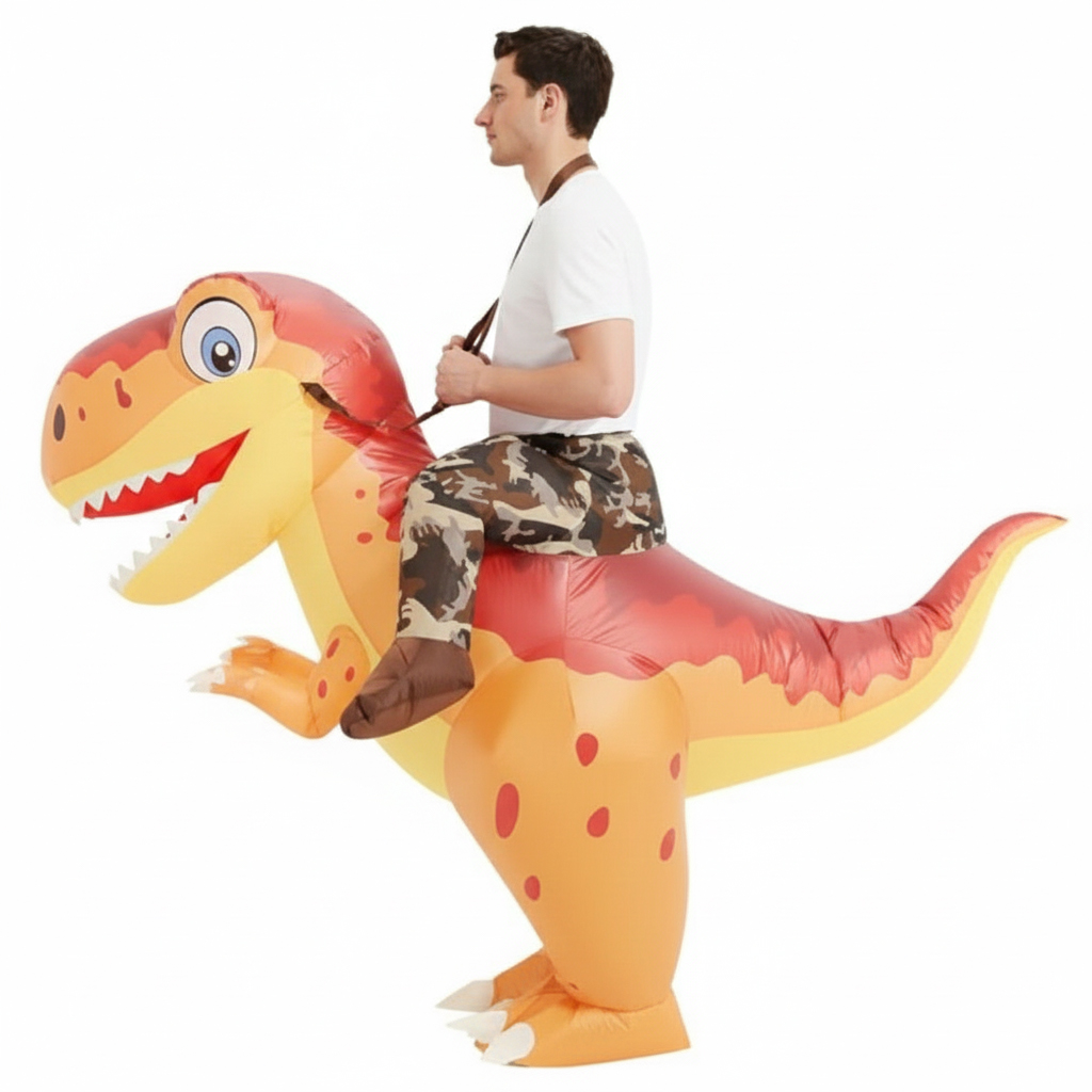 ชุดไดโนเสาร์ทีเร็กซ์เป่าลมสำหร - Inflatable Dinosaur Costume Adult บทวิจารณ์และราคา