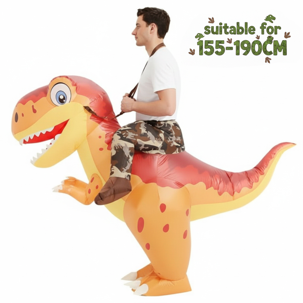 ชุดไดโนเสาร์ทีเร็กซ์เป่าลมสำหร - Inflatable Dinosaur Costume Adult บทวิจารณ์และราคา