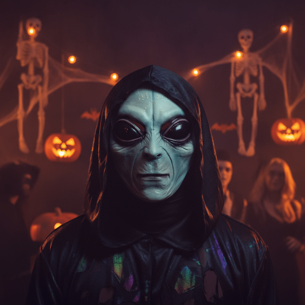 หน้ากากเอเลี่ยนทำจากวัสดุลาเท็ - Latex Alien Mask Realistic บทวิจารณ์และราคา