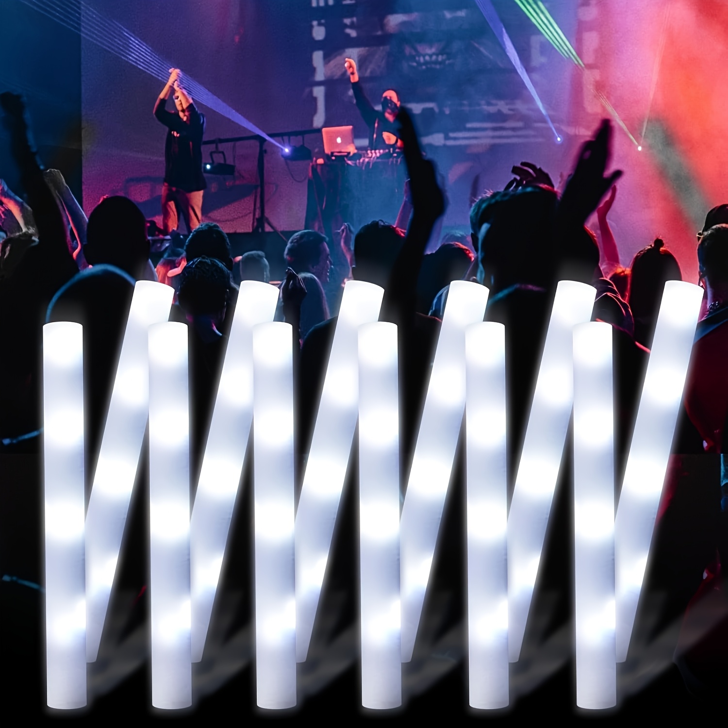 แท่งไฟ LED สีขาวแบบโฟม 30 ชิ้น - Flashing Led Foam Sticks Party บทวิจารณ์และราคา