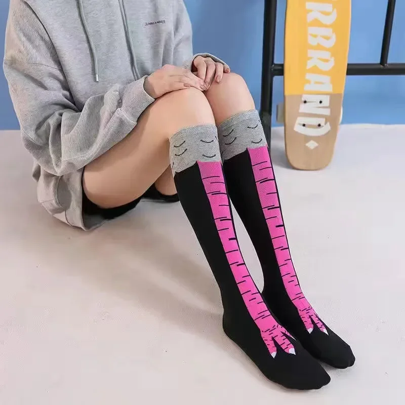 ตลกไก่ PAW ถุงน่อง Over-เข่าคว - Funny Chicken Leg Socks บทวิจารณ์และราคา