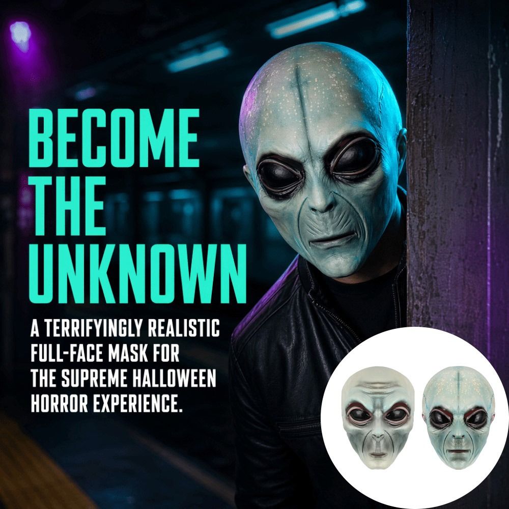 หน้ากากเอเลี่ยนทำจากวัสดุลาเท็ - Latex Alien Mask Realistic บทวิจารณ์และราคา