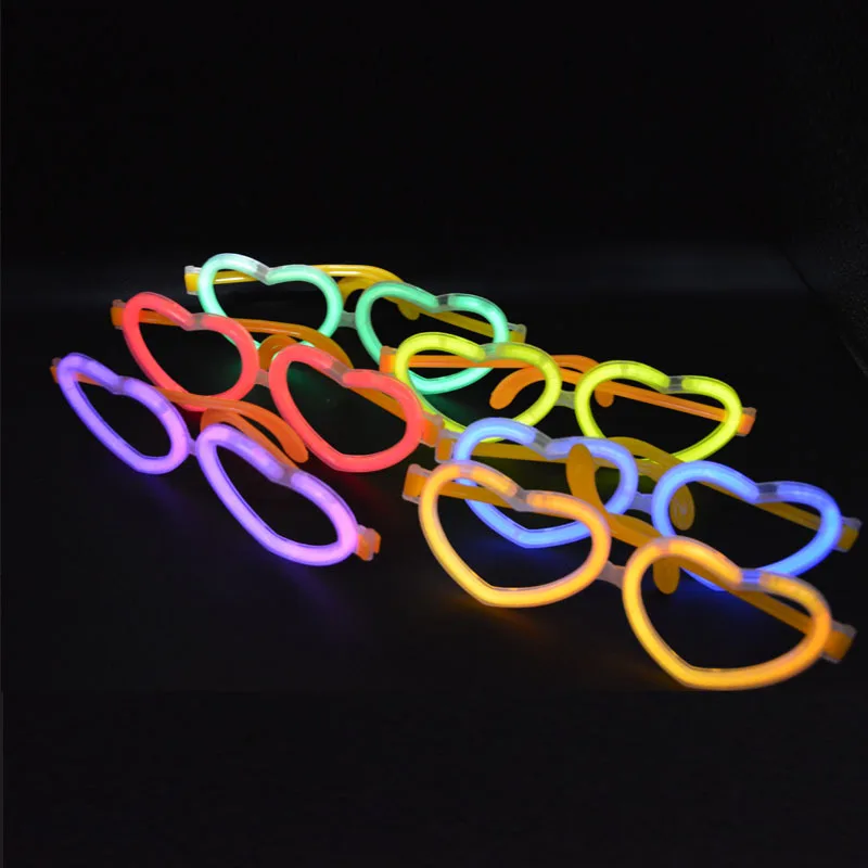20 ชุดแว่นตาเรืองแสงรูปหัวใจสำ - Glow In The Dark Party Glasses บทวิจารณ์และราคา