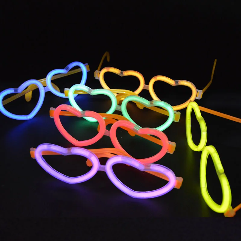 20 ชุดแว่นตาเรืองแสงรูปหัวใจสำ - Glow In The Dark Party Glasses บทวิจารณ์และราคา