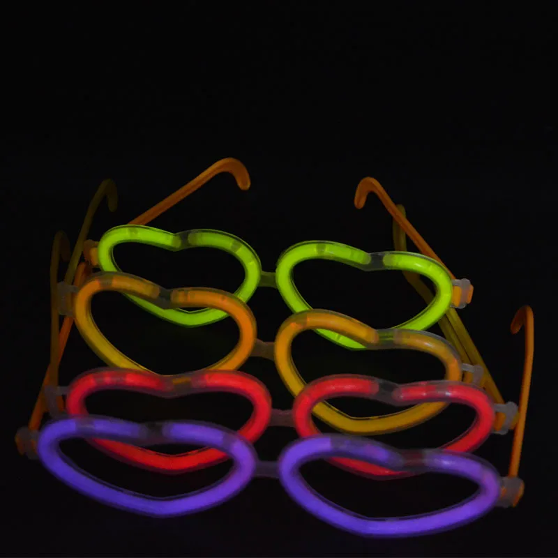 20 ชุดแว่นตาเรืองแสงรูปหัวใจสำ - Glow In The Dark Party Glasses บทวิจารณ์และราคา