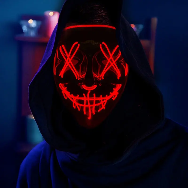 หน้ากากปาร์ตี้สยองขวัญไฟนีออนเ - Led Purge Mask Halloween บทวิจารณ์และราคา