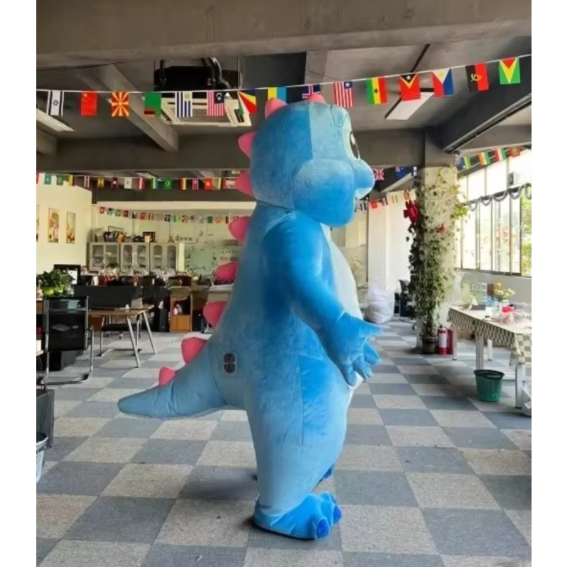 ชุดมาสคอตมังกรสีน้ำเงินเป่าลมข - Inflatable Dinosaur Costume Adult บทวิจารณ์และราคา