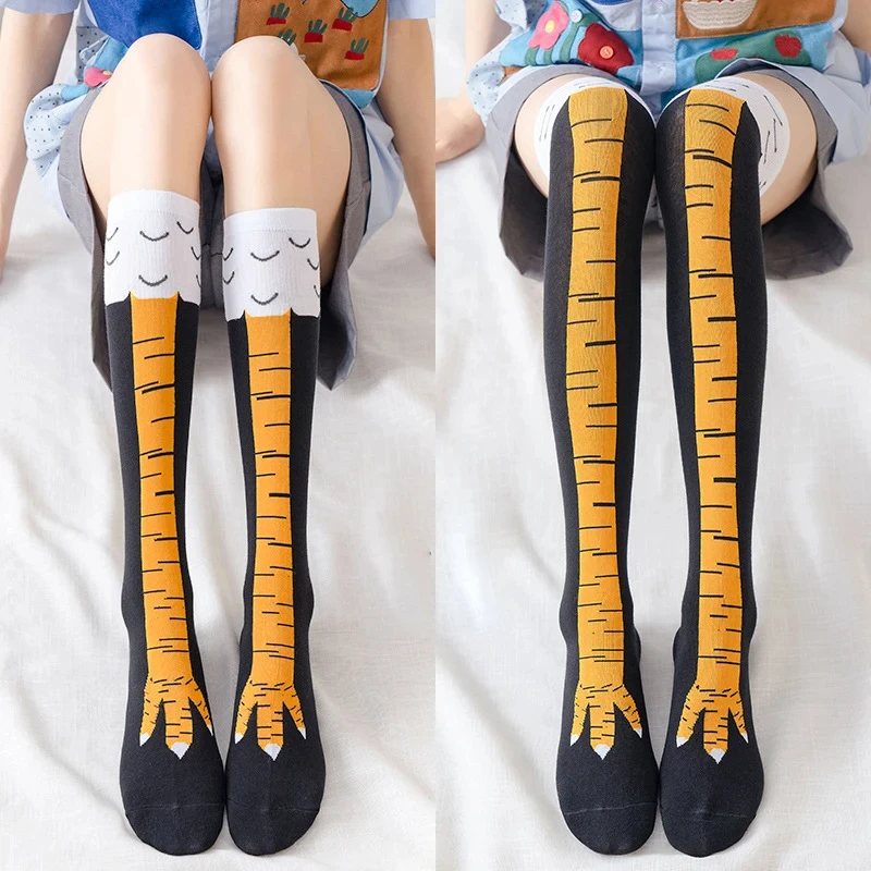 ถุงน่องลายเท้าไก่ตลก แบบยาวคลุ - Funny Chicken Leg Socks บทวิจารณ์และราคา