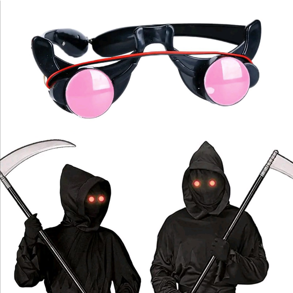 แว่นตาฮาโลวีนสยองขวัญสีแดงอุปก - Glow In The Dark Party Glasses บทวิจารณ์และราคา
