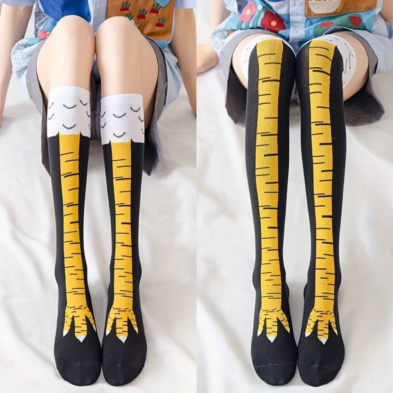 ถุงเท้ายาวลายตีนไก่ 1/2 คู่ สำ - Funny Chicken Leg Socks บทวิจารณ์และราคา