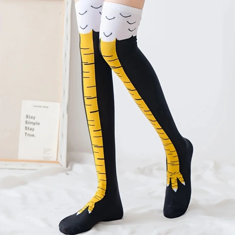 ถุงเท้ายาวลายตีนไก่ 1/2 คู่ สำ - Funny Chicken Leg Socks บทวิจารณ์และราคา
