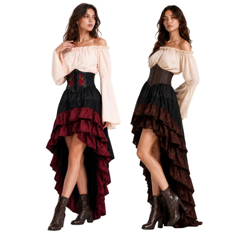 ชุดฮาโลวีนสไตล์ยุคกลางย้อนยุค  - Medieval Renaissance Dress Women บทวิจารณ์และราคา