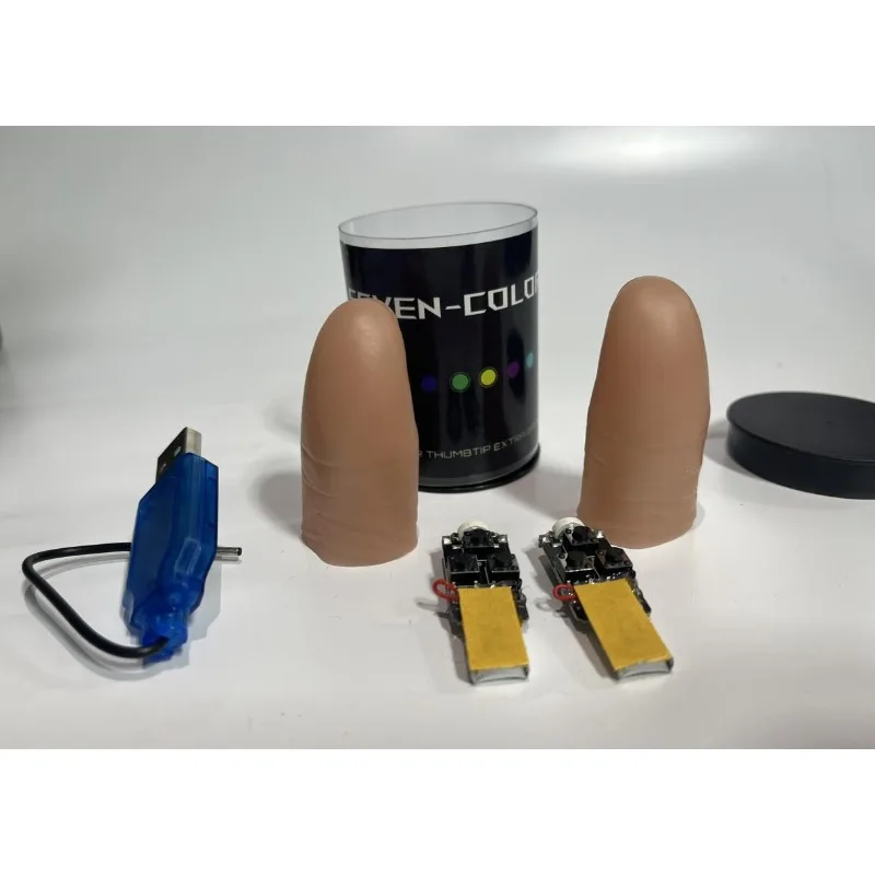 เจ็ดสี LED Light Thumb เคล็ดลั - Thumb Tip Magic Trick Set บทวิจารณ์และราคา
