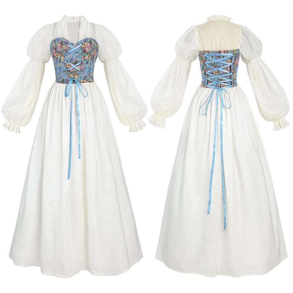 ชุดเดรสเอวสูงสไตล์เรอเนซองส์ พ - Medieval Renaissance Dress Women บทวิจารณ์และราคา
