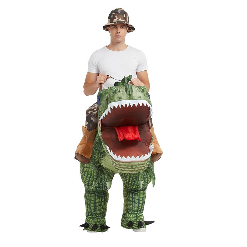 ชุดคอสตูมไทแรนโนซอรัส เร็กซ์ แ - Inflatable Dinosaur Costume Adult บทวิจารณ์และราคา