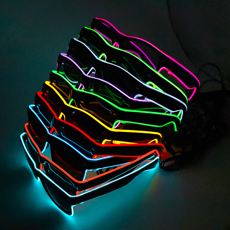 1PC กระพริบลวด EL LED แว่นตาส่ - Glow In The Dark Party Glasses บทวิจารณ์และราคา