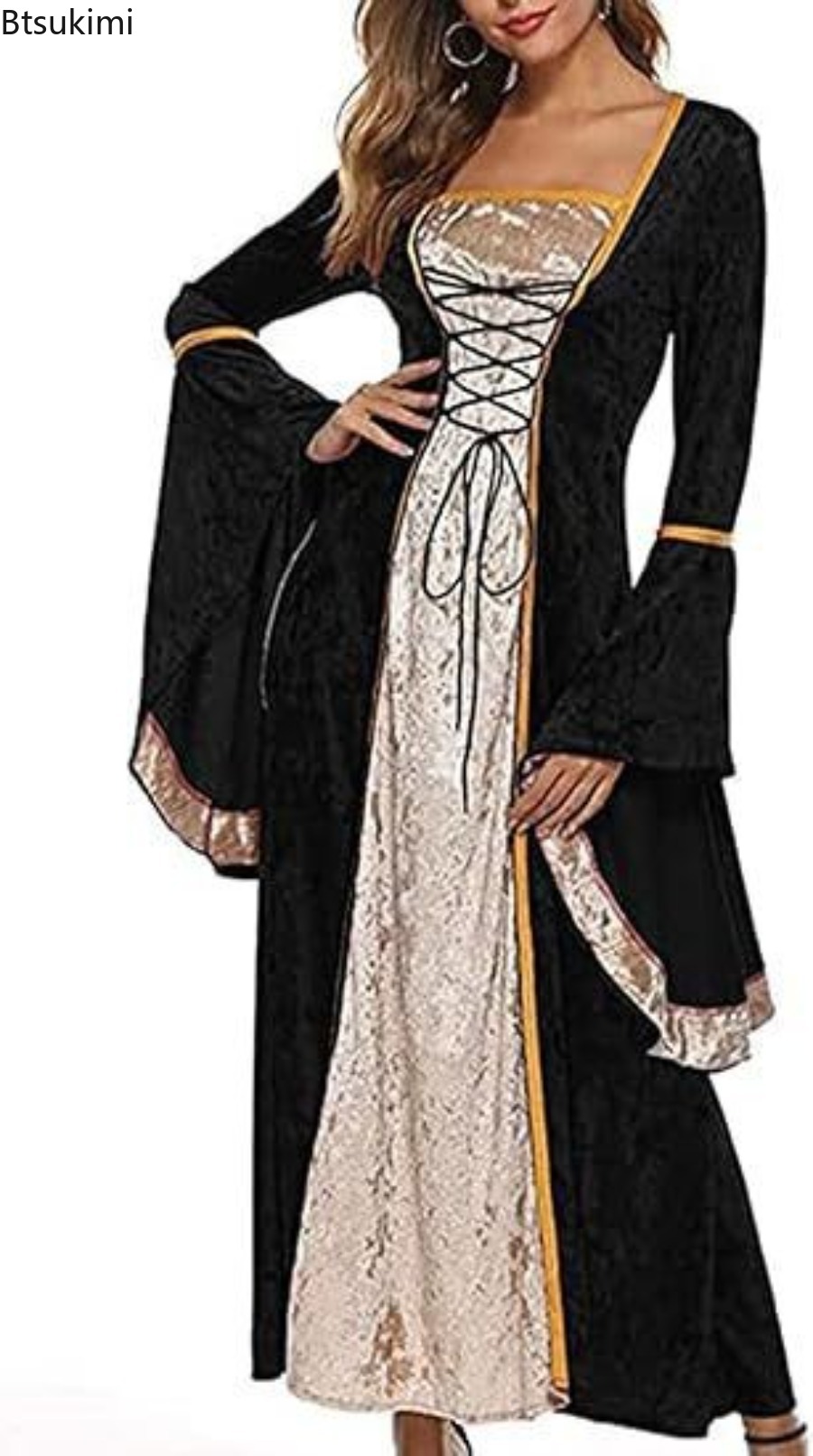 ชุดเดรสสไตล์เรโทรยุคกลางสำหรับ - Medieval Renaissance Dress Women บทวิจารณ์และราคา