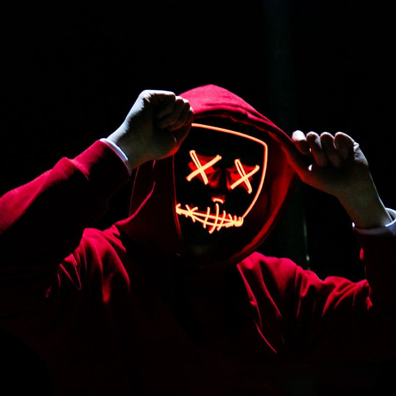 หน้ากากฮาโลวีน LED นีออน หน้าก - Led Purge Mask Halloween บทวิจารณ์และราคา